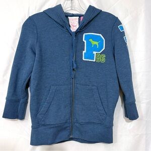 PINK Victoria’s Secret Full Zip Hoodie With 3/4” Sleeves And Front Pockets